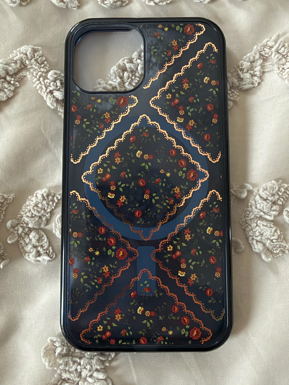Floral Navy Decorative Otterbox Phone Case